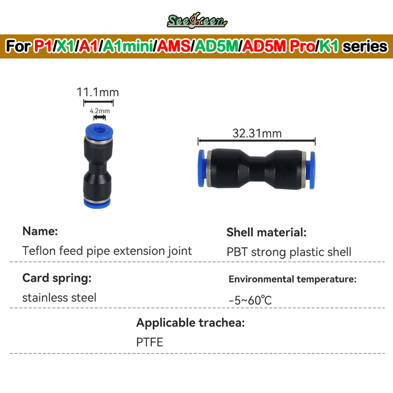 Ptfe Tape Thread - 1/2/3 قطعة طابعة ثلاثية الأبعاد PTFE