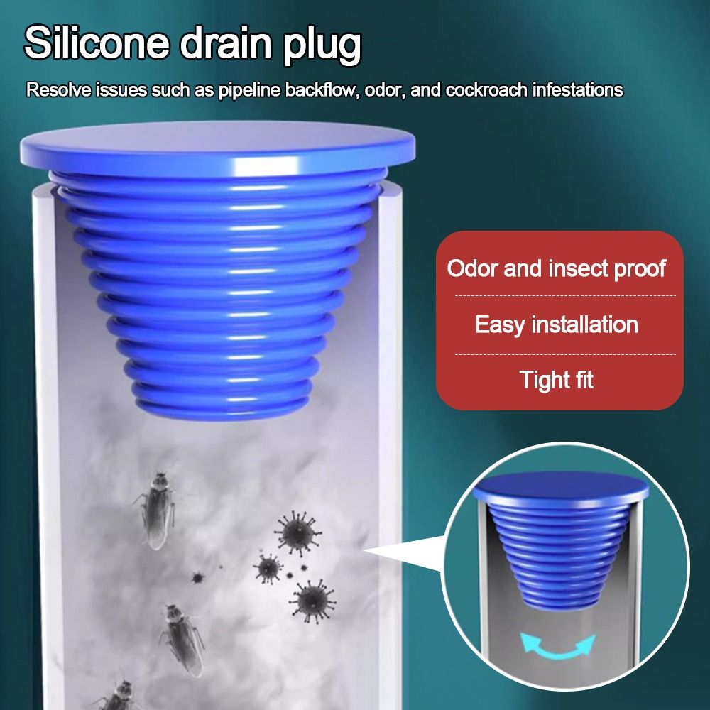 Drain Pipe Clip - حلقة سيليكون لسد أنابيب الصرف الصحي،