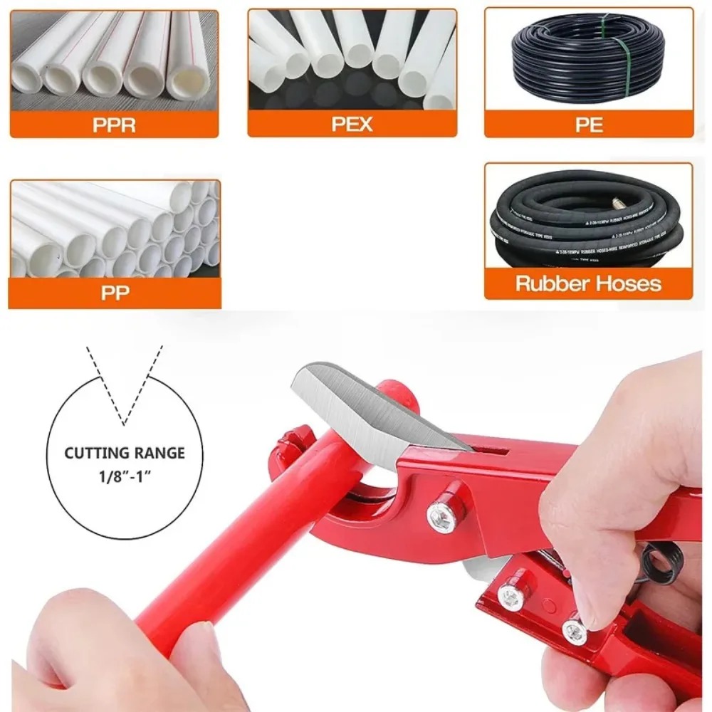 بو/PP/PE/PPR خرطوم قطع الأدوات - مراجعة Pipe Cutter Ratchet وسعره