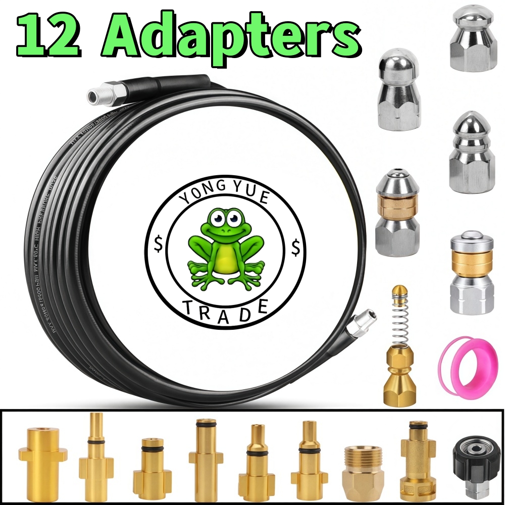 5 ~ 50 متر غسالة الضغط المجاري - مراجعة Drain Pipe Clip وسعره