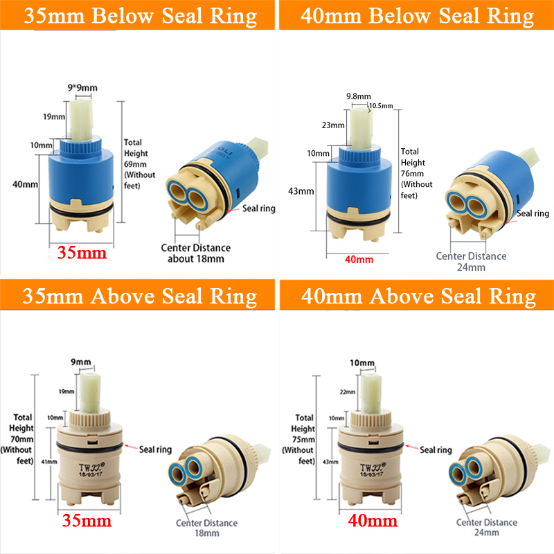صمام خلط عالي الضغط 35 مم/40 م - مراجعة Basin Mixer Cartridge وسعره